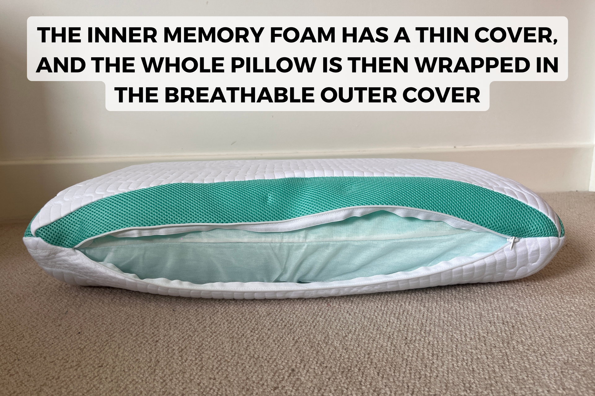 rem-fit 500 cool gel pillow with cover